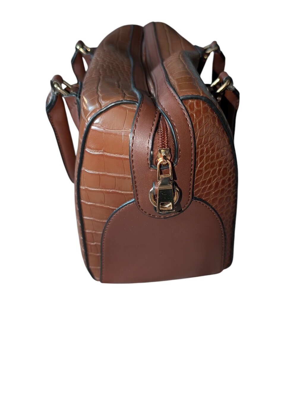 La terre Croc-Embossed Tote Handbag - Picture 2 of 5